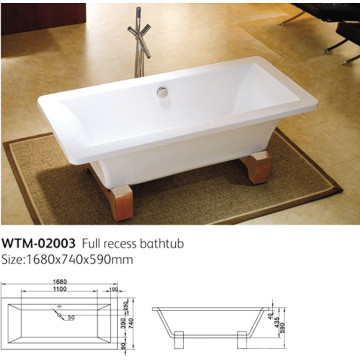 Wood Frame Bathtub